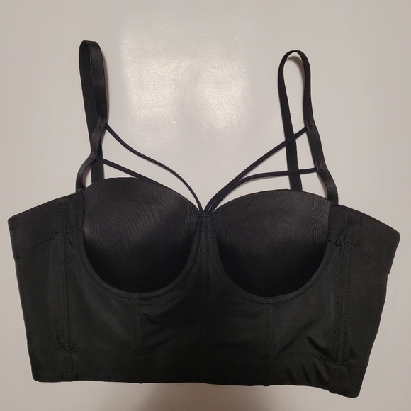 Black strappy corset bustier - Picture 1 of 4